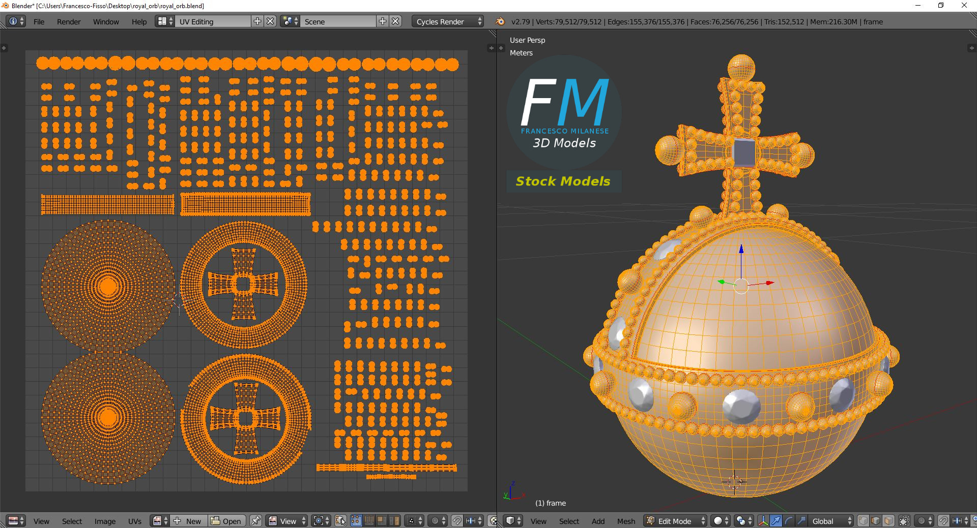 3D-Modell - Reichsapfel - 10