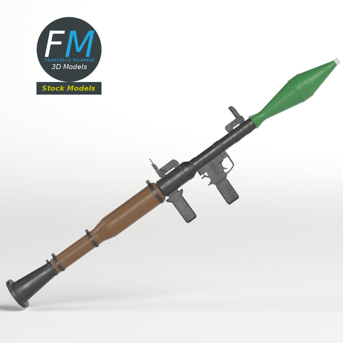 3D-Modell - Raketenwerfer mit Rakete - 04
