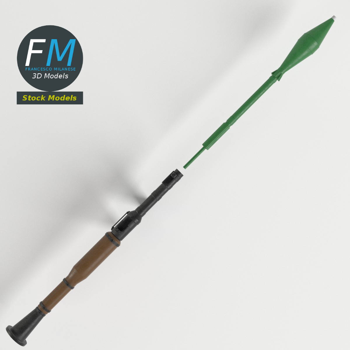 3D-Modell - Raketenwerfer mit Rakete - 06