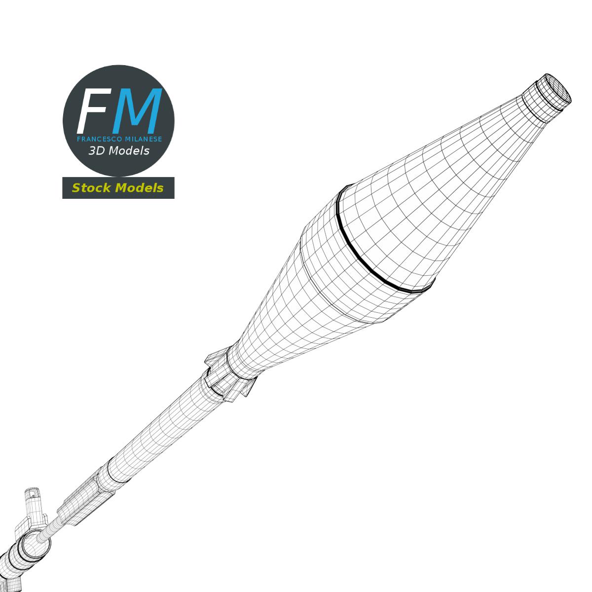 3D-Modell - Raketenwerfer mit Rakete - 07