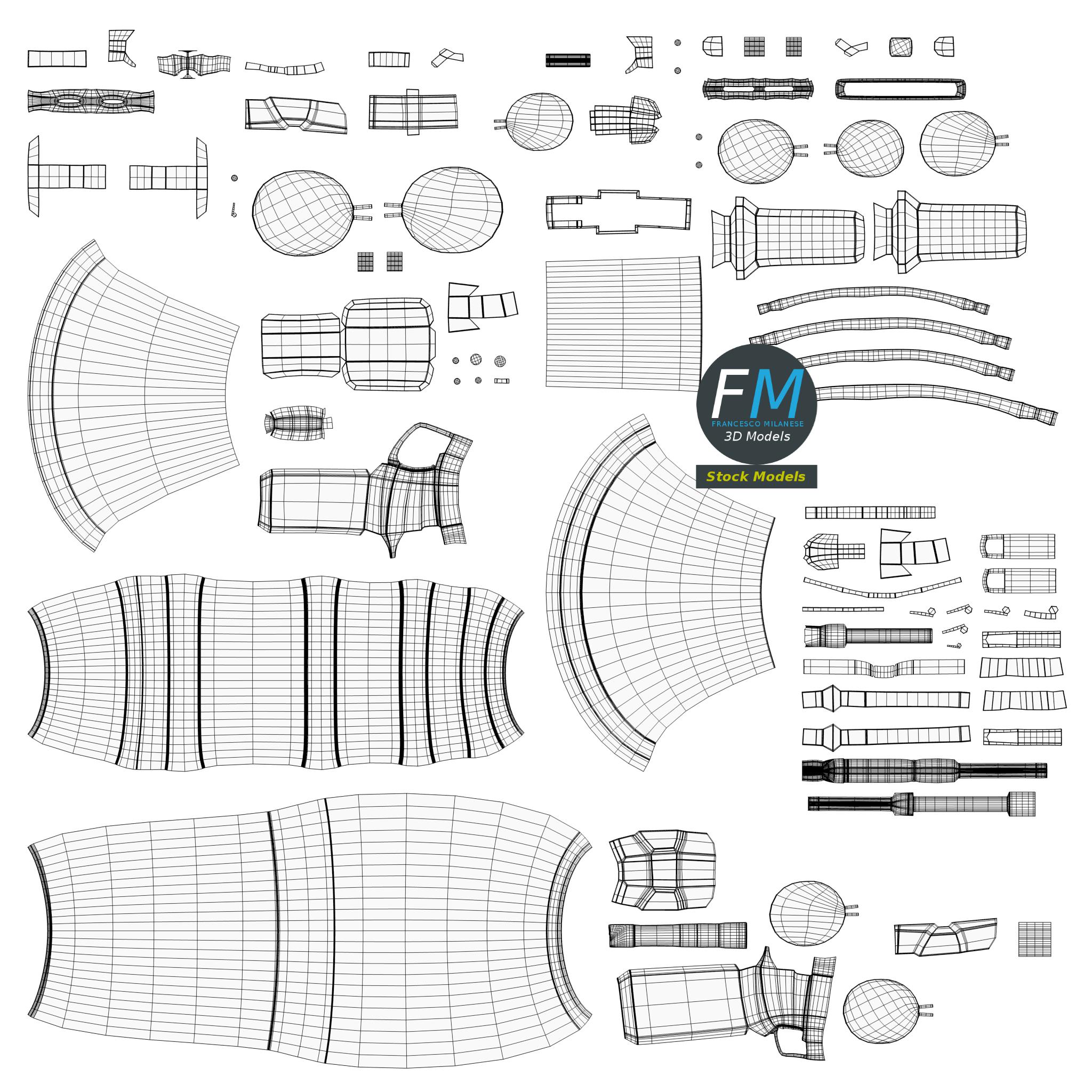 3D-Modell - Raketenwerfer mit Rakete - 11