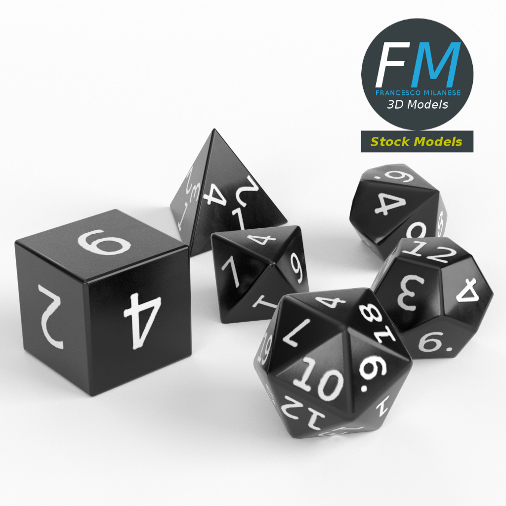 3D-Modell - RPG-Würfelset - 01