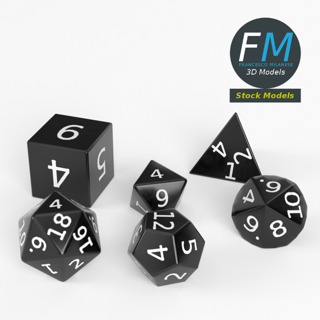 3D-Modell - RPG-Würfelset - 02