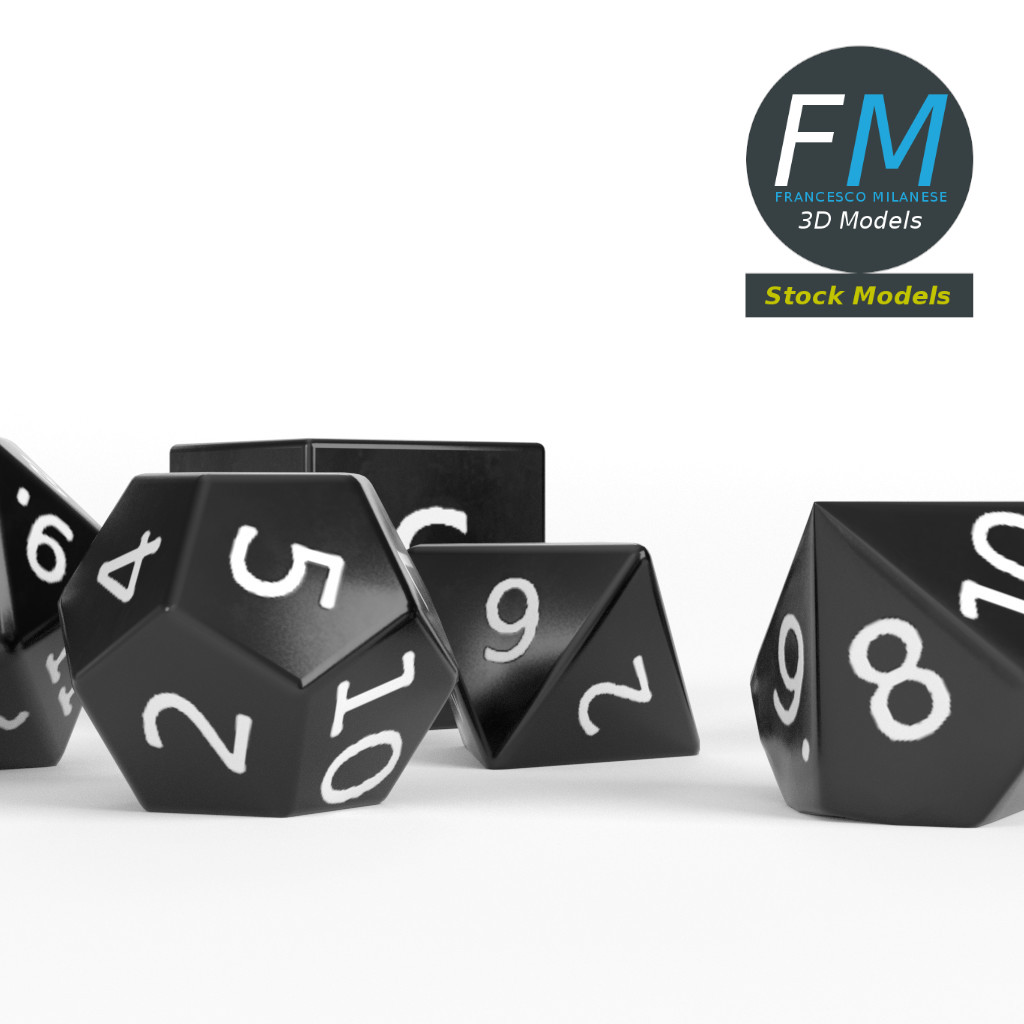 3D-Modell - RPG-Würfelset - 03