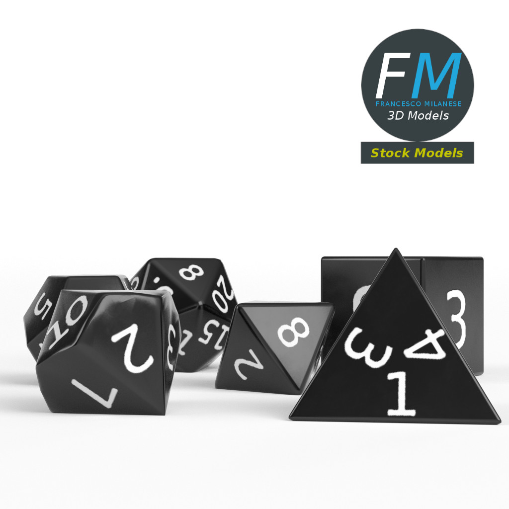 3D-Modell - RPG-Würfelset - 04