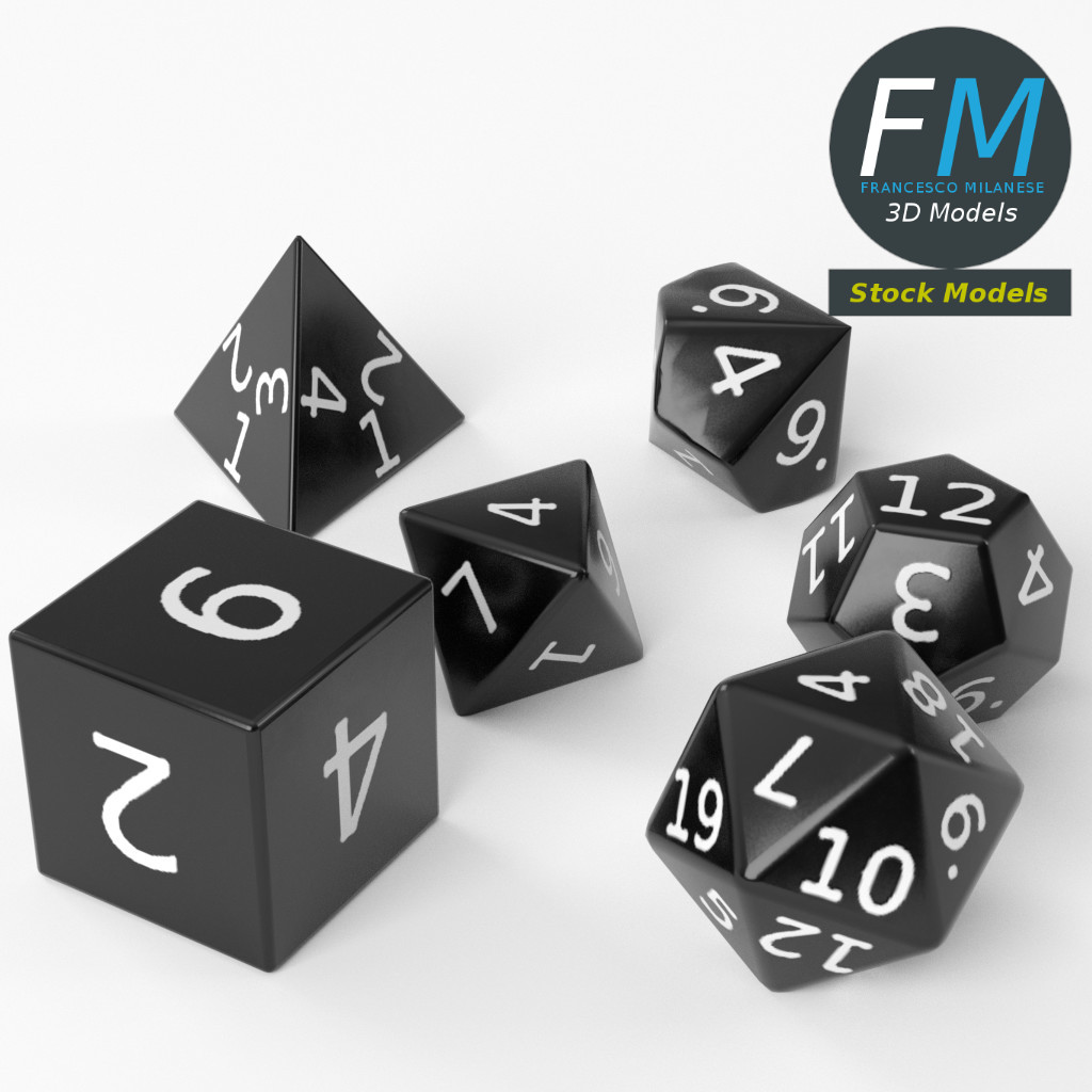 3D-Modell - RPG-Würfelset - 05