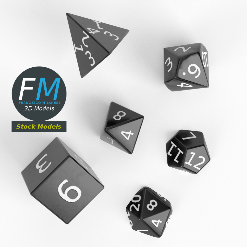3D-Modell - RPG-Würfelset - 06