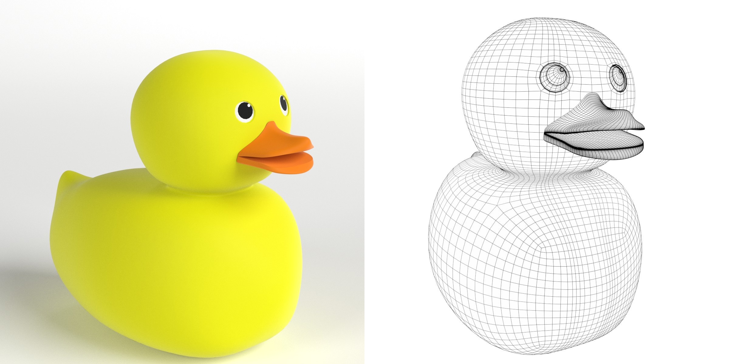 3D-Modell - Gummiente