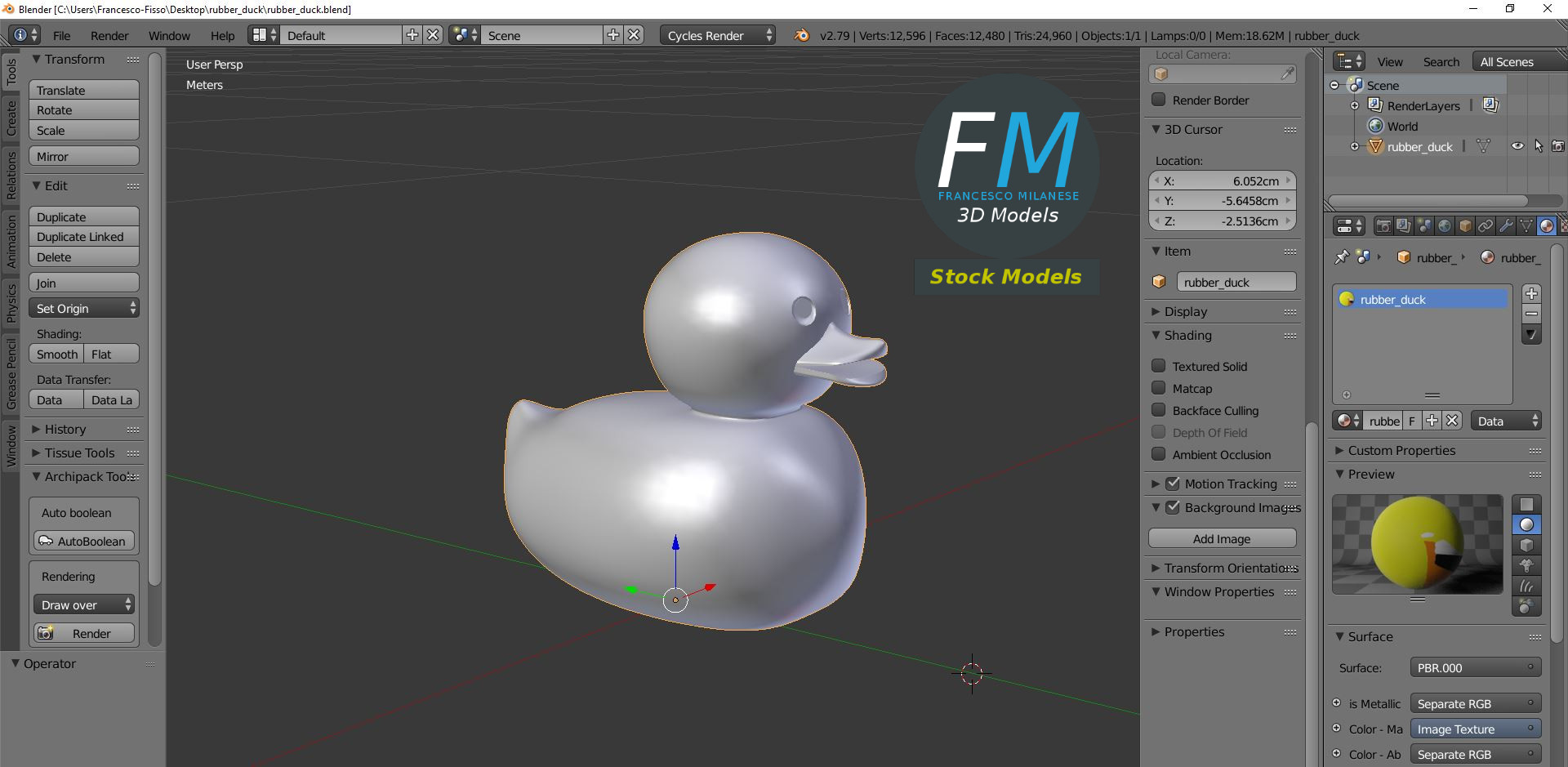 3D-Modell - Gummiente - 09