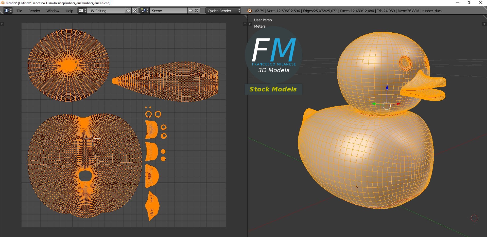 3D-Modell - Gummiente - 10