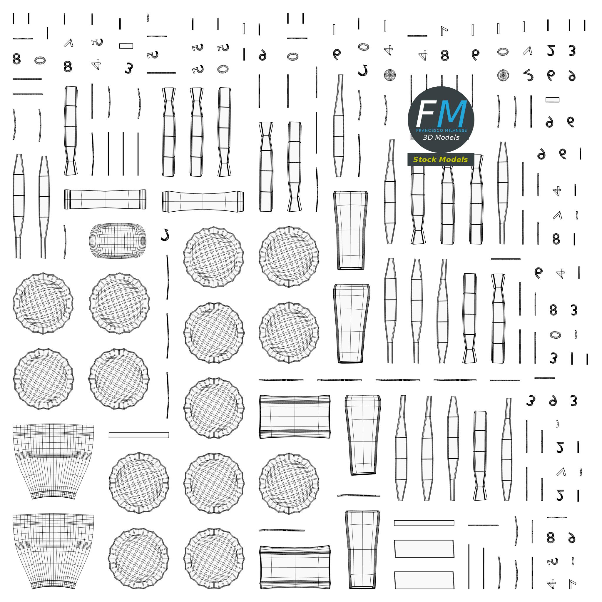 3D-Modell - Stempelhalter-Set - 11