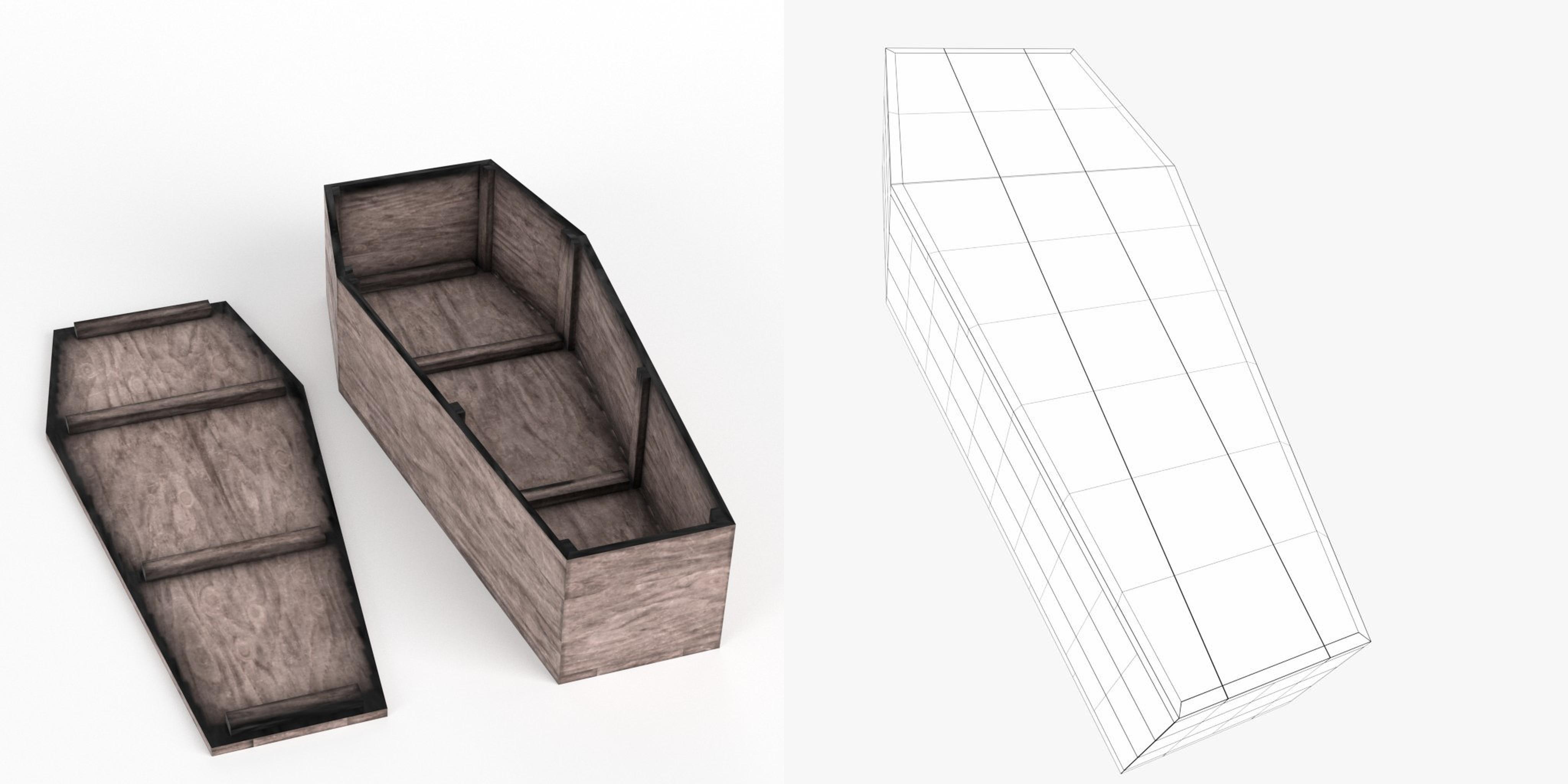 3D-Modell - Rustikaler Holzsarg