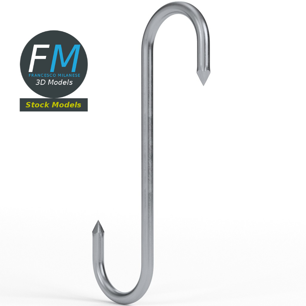 3D-Modell - S-Förmiger Fleischhaken - 01