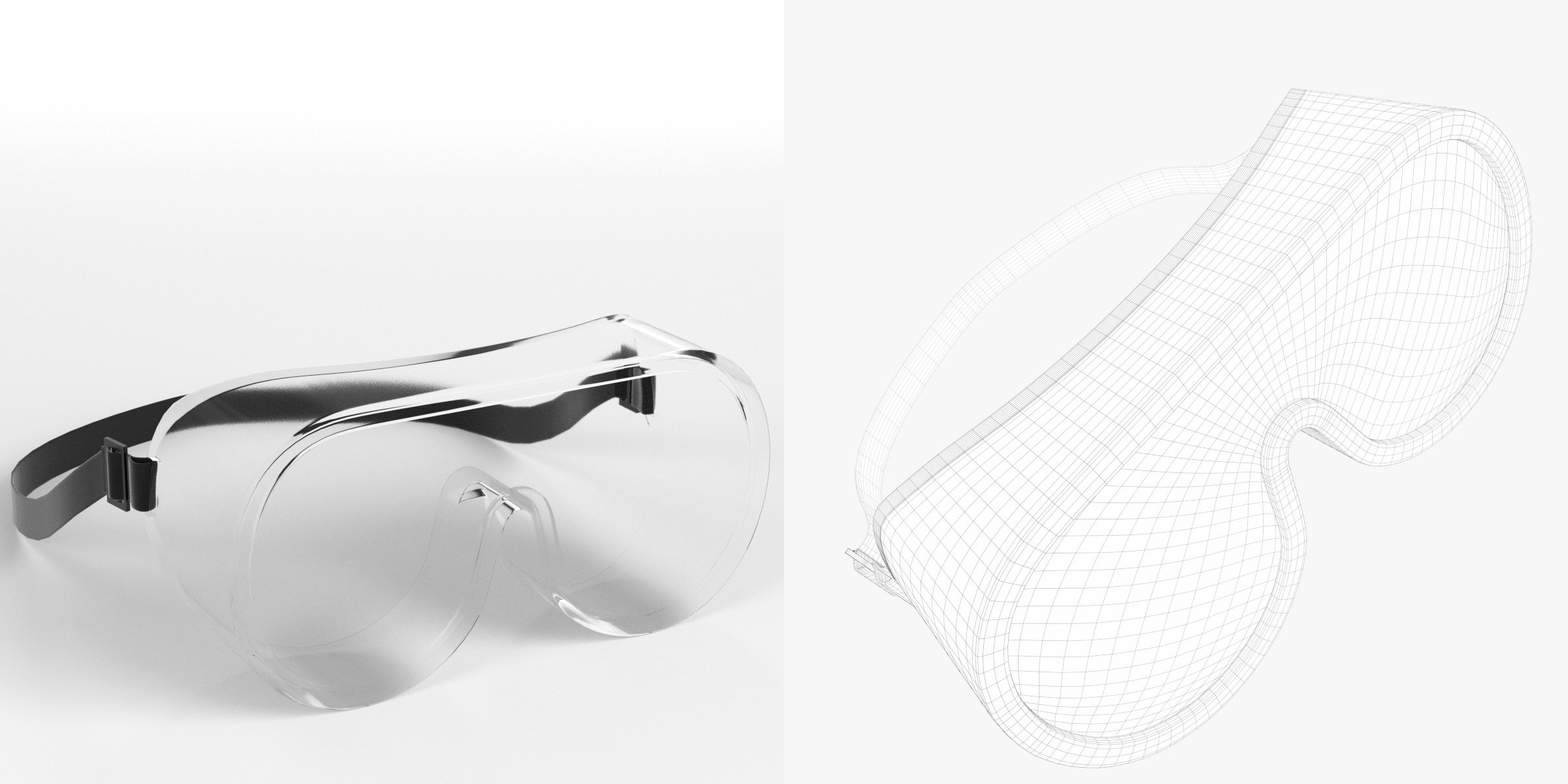 3D-Modell - Schutzbrille