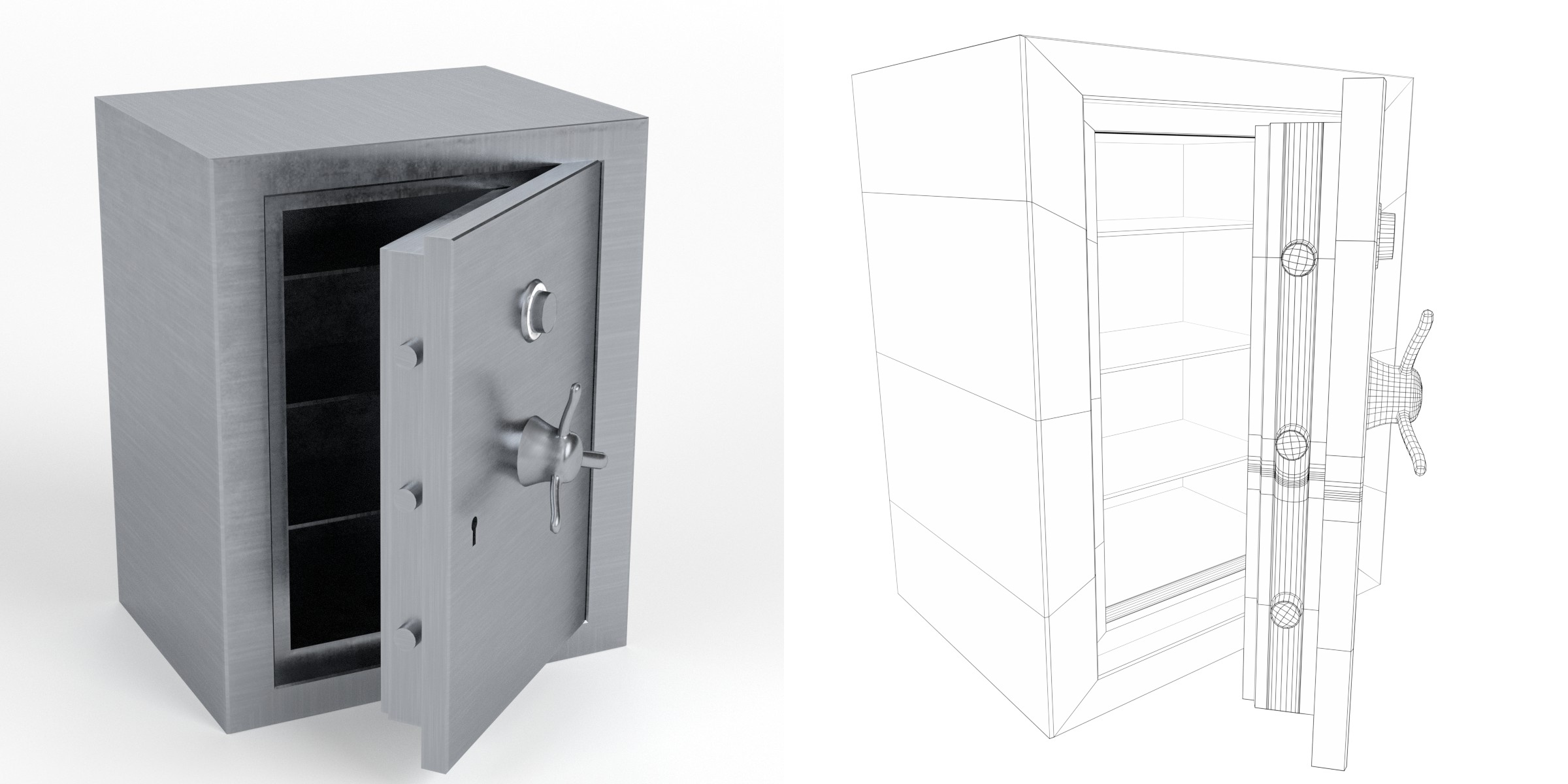 3D-Modell - Sicherheitstresor