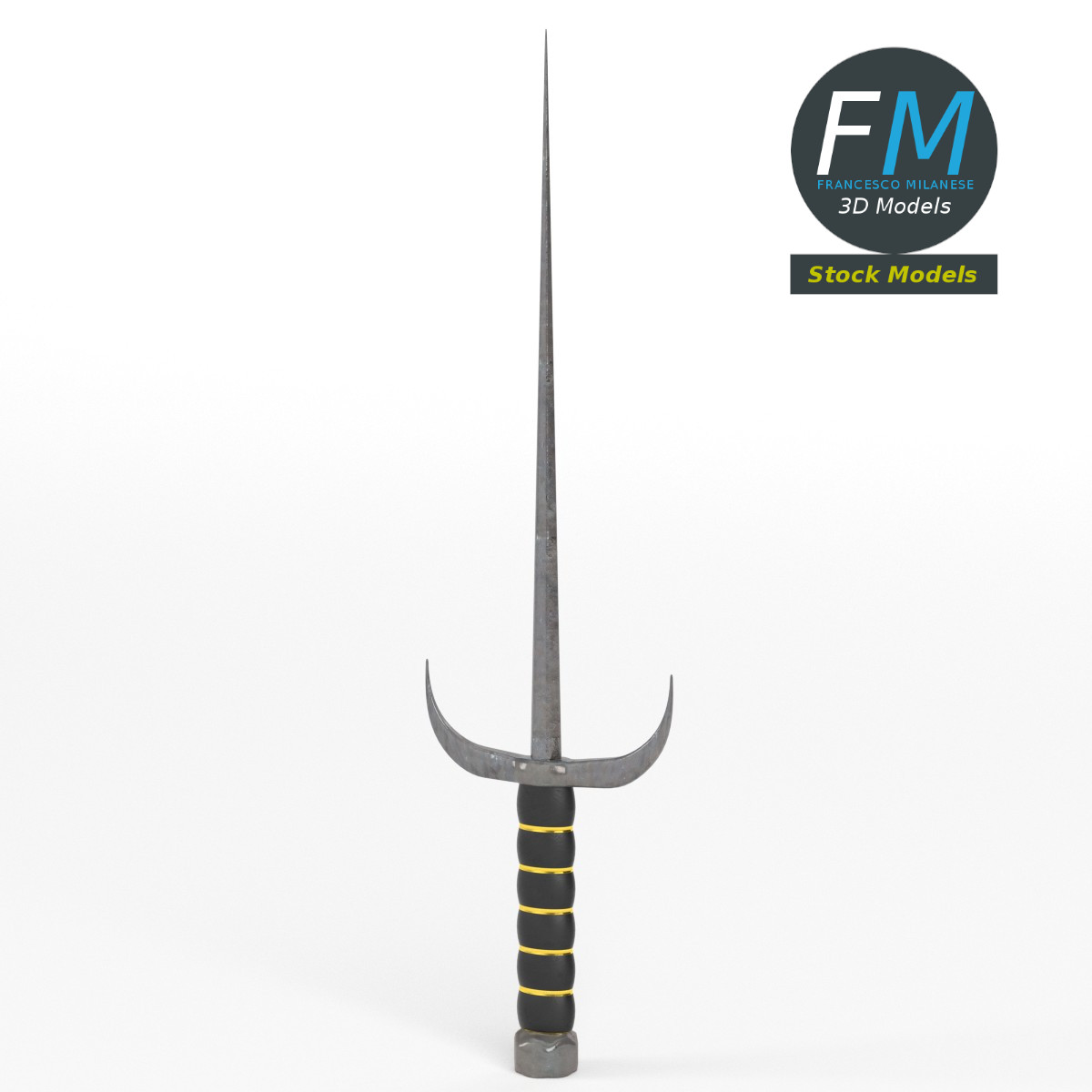 3D-Modell - Sai-Stichwaffe - 02