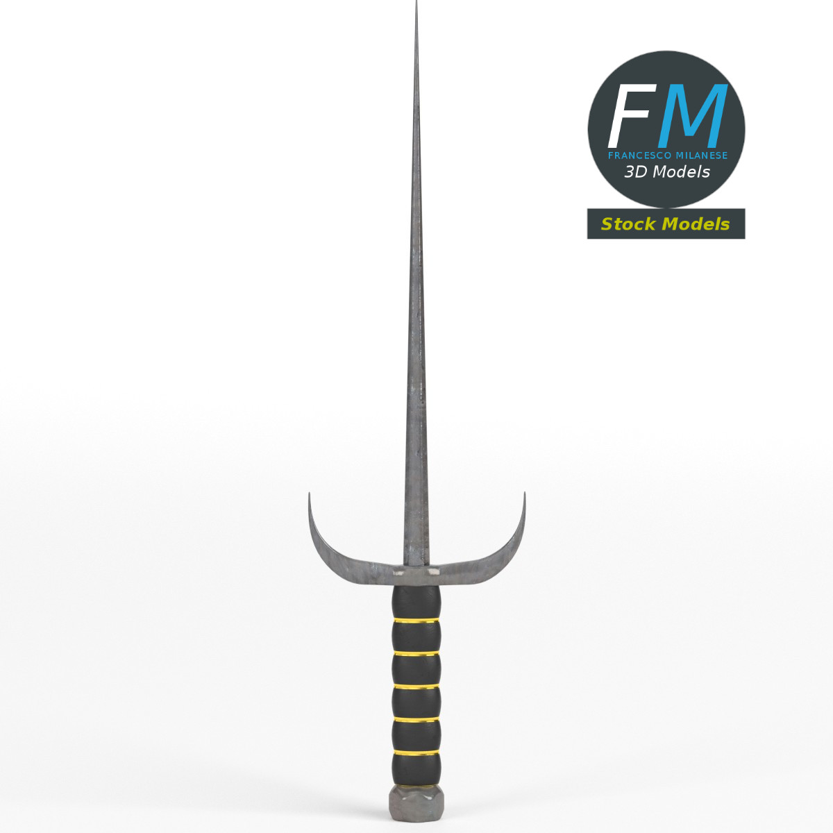 3D-Modell - Sai-Stichwaffe - 03