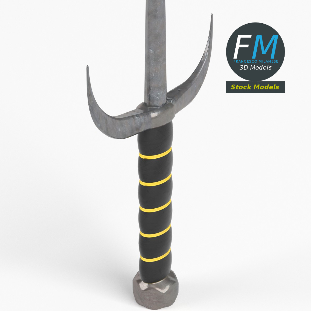 3D-Modell - Sai-Stichwaffe - 04