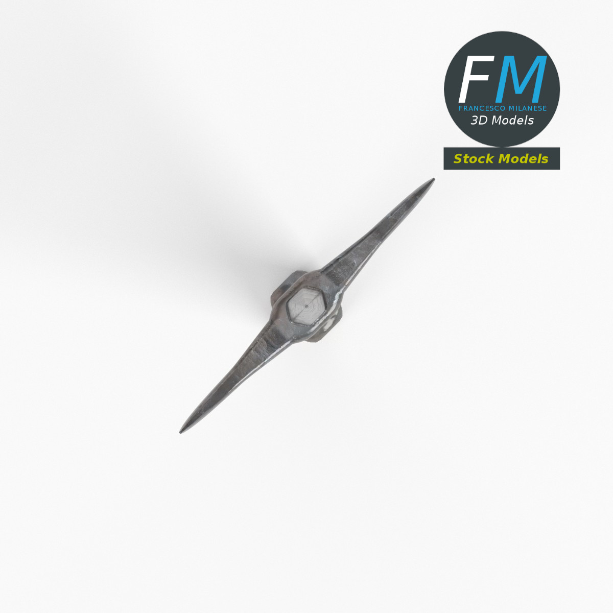 3D-Modell - Sai-Stichwaffe - 06