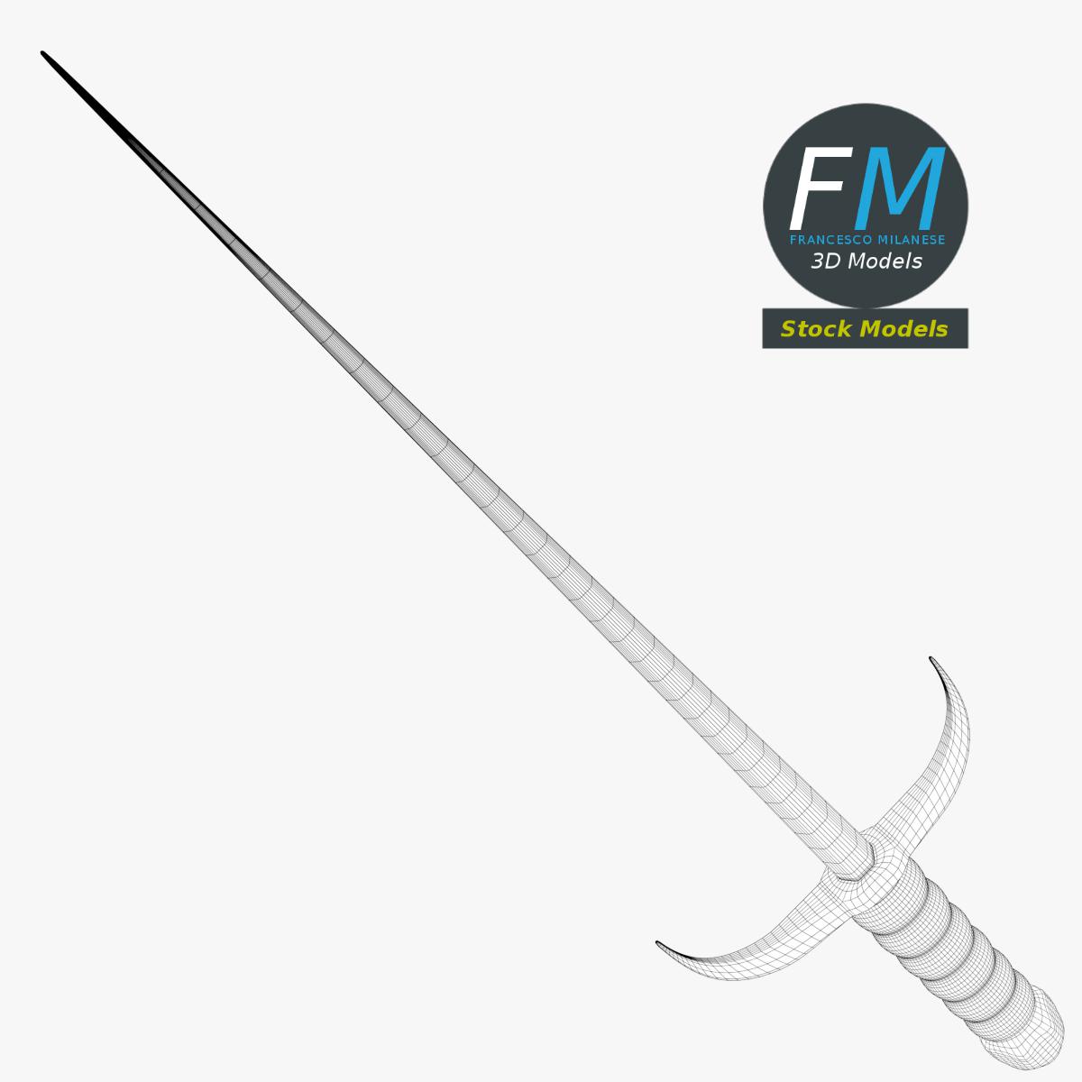 3D-Modell - Sai-Stichwaffe - 07