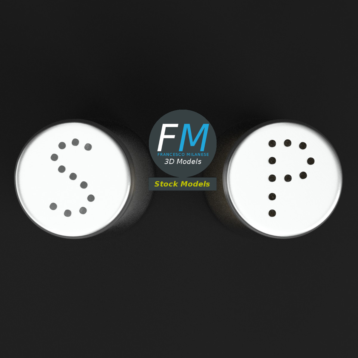 3D-Modell - Salz- und Pfefferstreuer aus Glas - 06