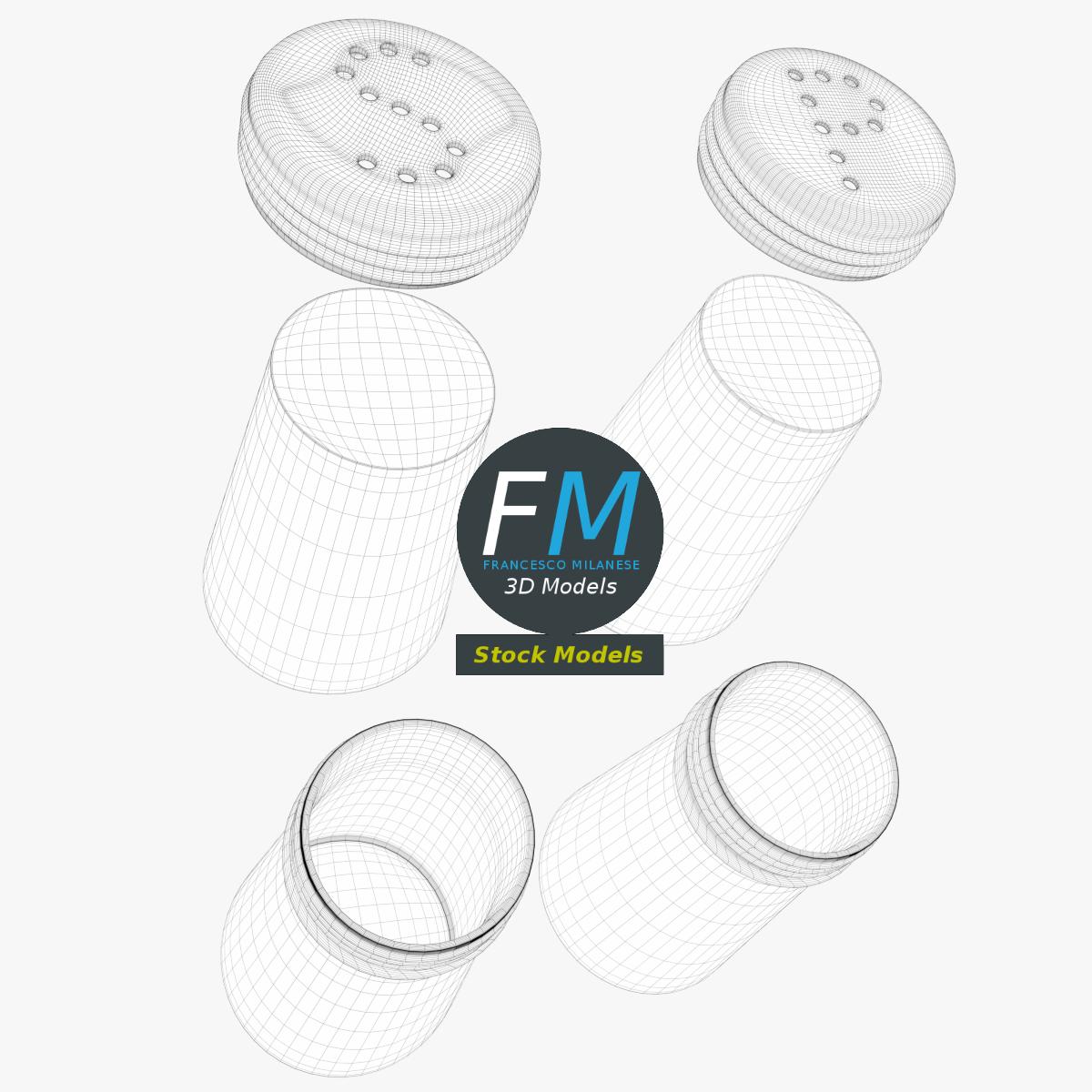 3D-Modell - Salz- und Pfefferstreuer aus Glas - 08