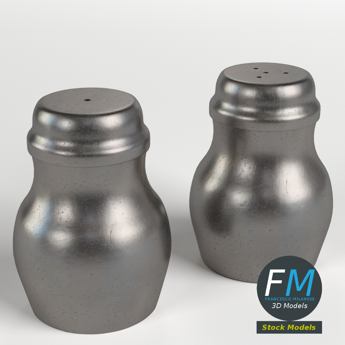 3D-Modell - Salz- und Pfefferstreuer - 01
