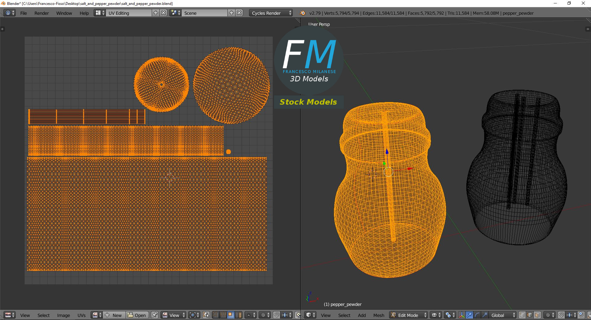 3D-Modell - Salz- und Pfefferstreuer - 10