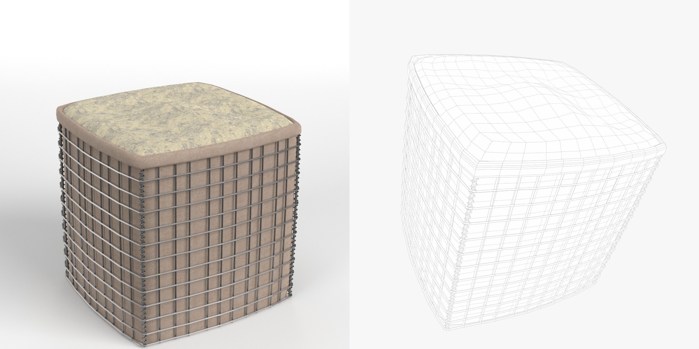 3D-Modell - Sandblock-Concertainer-Barriere