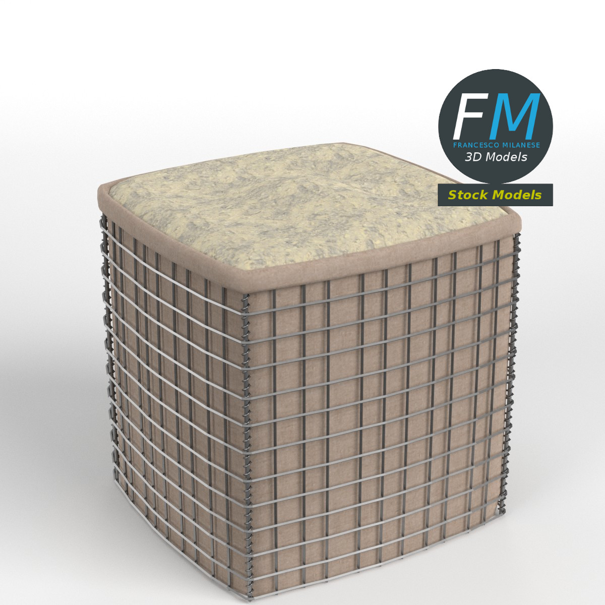 3D-Modell - Sandblock-Concertainer-Barriere - 01