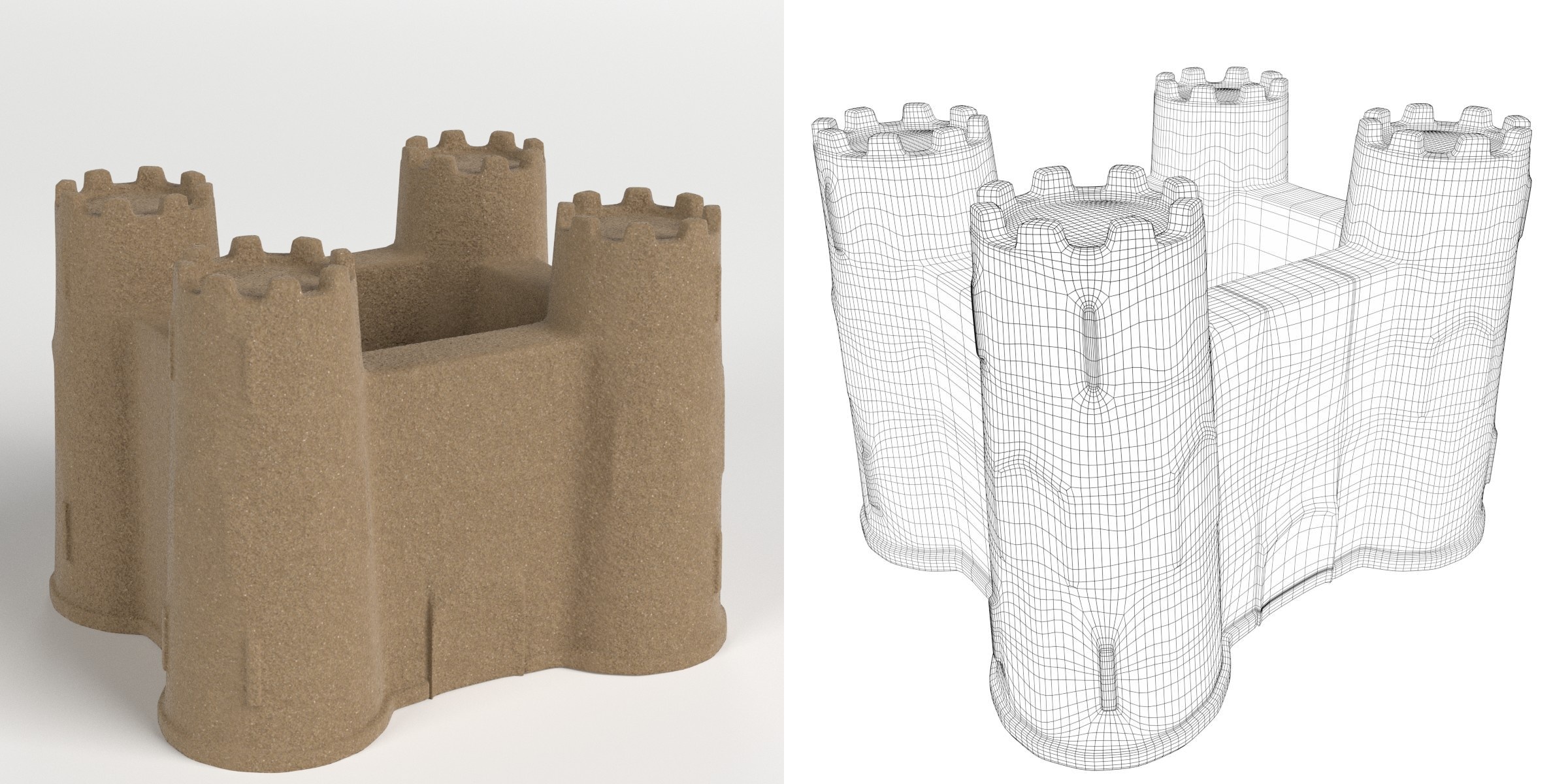 3D-Modell - Sandburg
