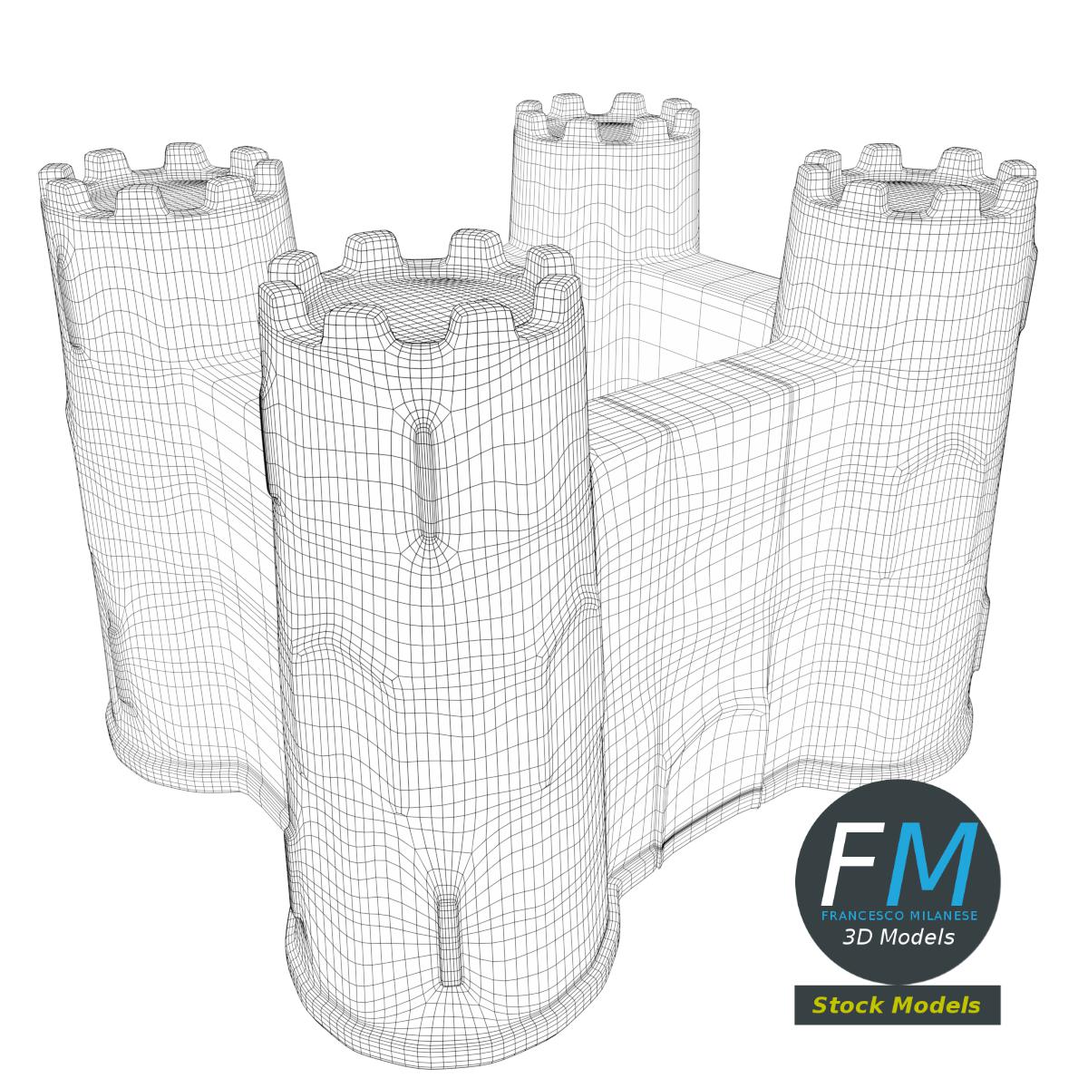 3D-Modell - Sandburg - 07