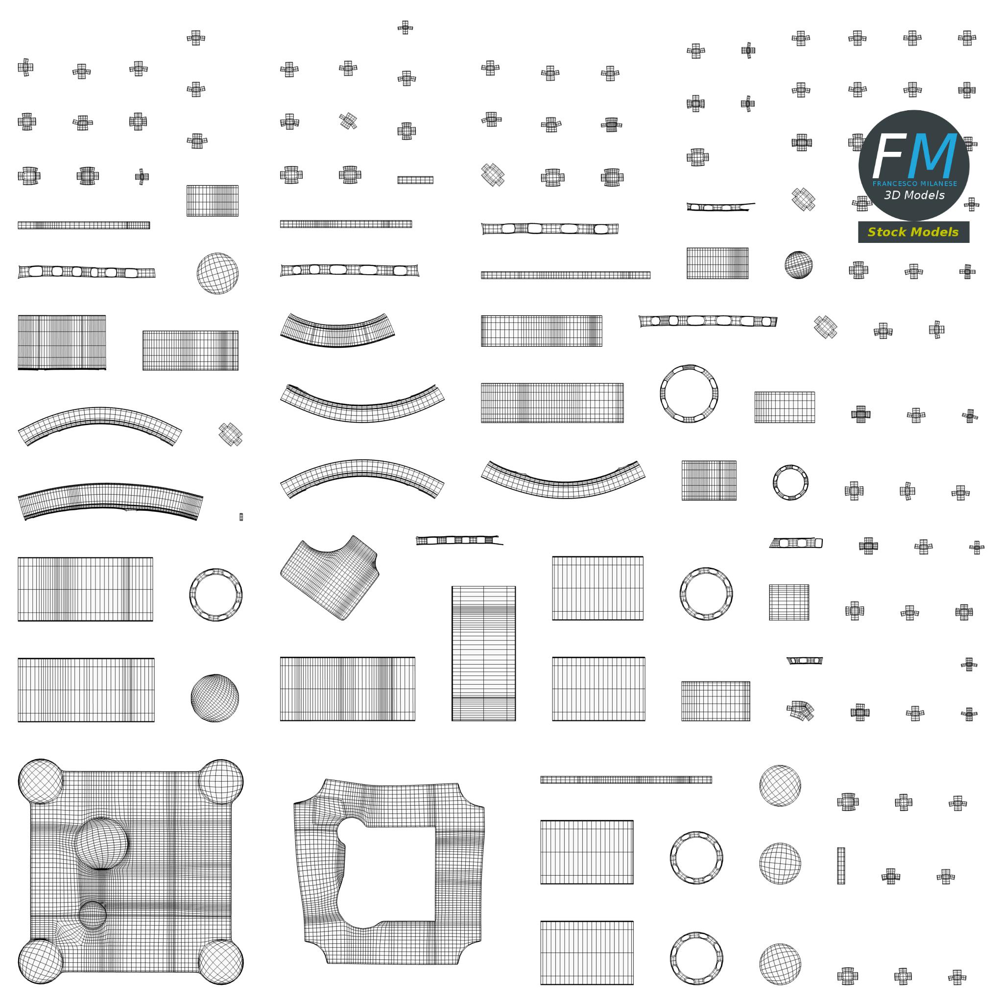 3D-Modell - Mehrstöckige Sandburg - 11 3D-Modell - Mehrstöckige Sandburg - 11
