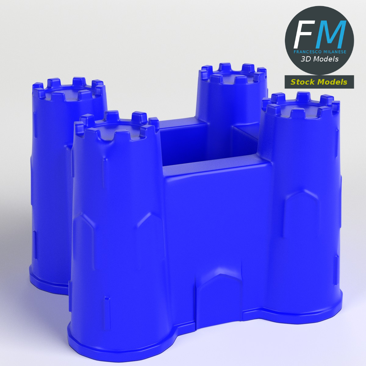3D-Modell - Sandburg-Eimer - 01