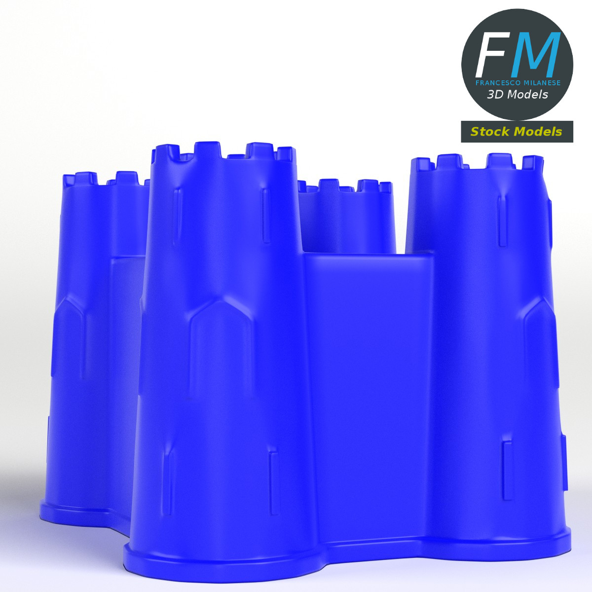 3D-Modell - Sandburg-Eimer - 04