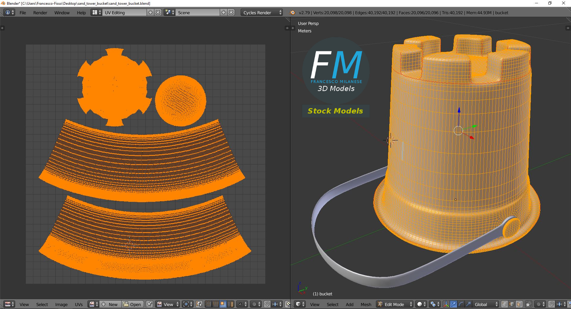 3D-Modell - Sandturm-Eimer - 10