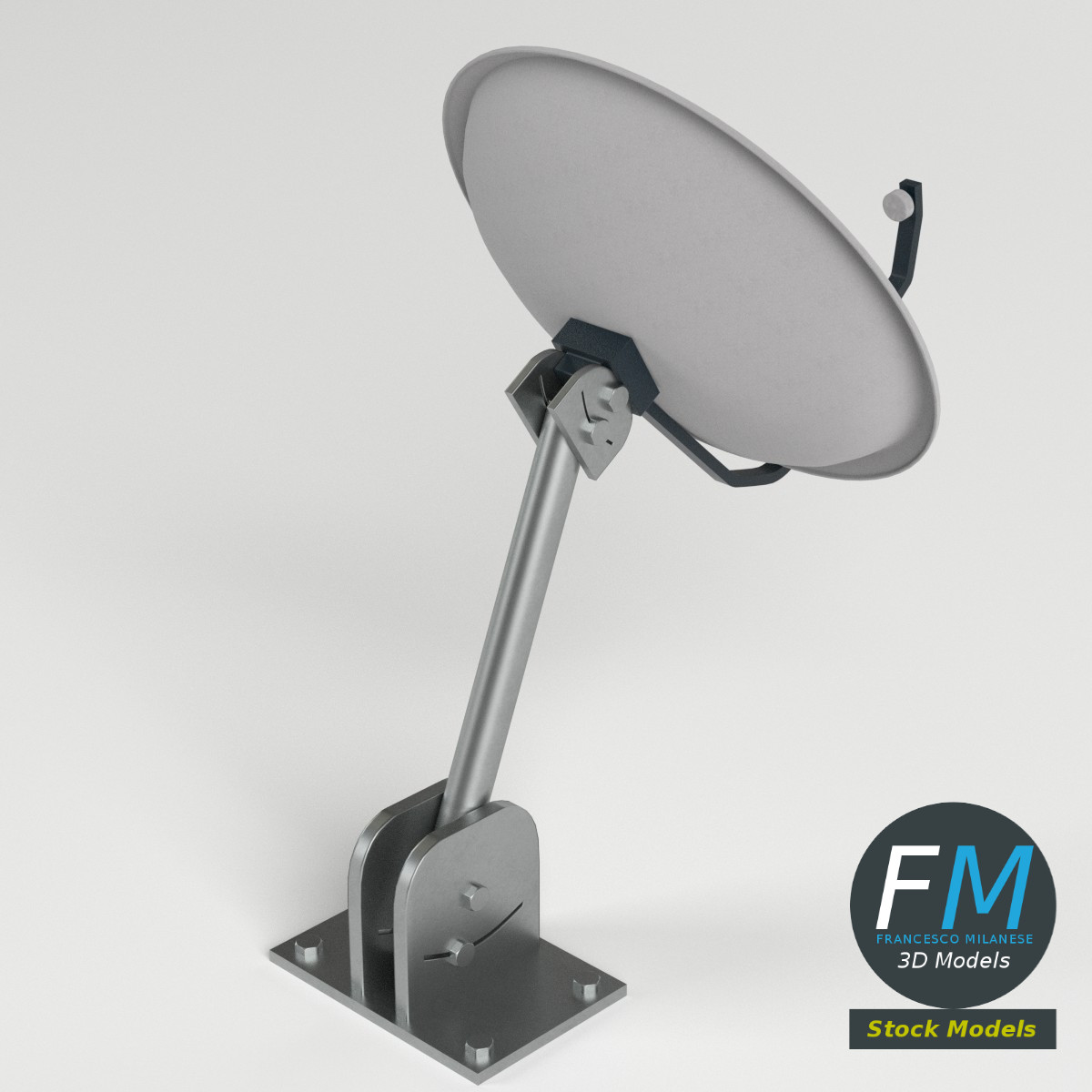 3D-Modell - Verstellbare Satellitenschüssel - 02