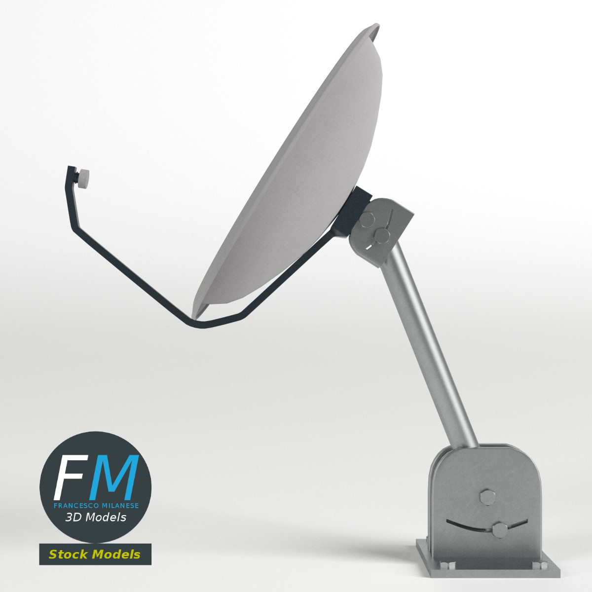 3D-Modell - Verstellbare Satellitenschüssel - 03