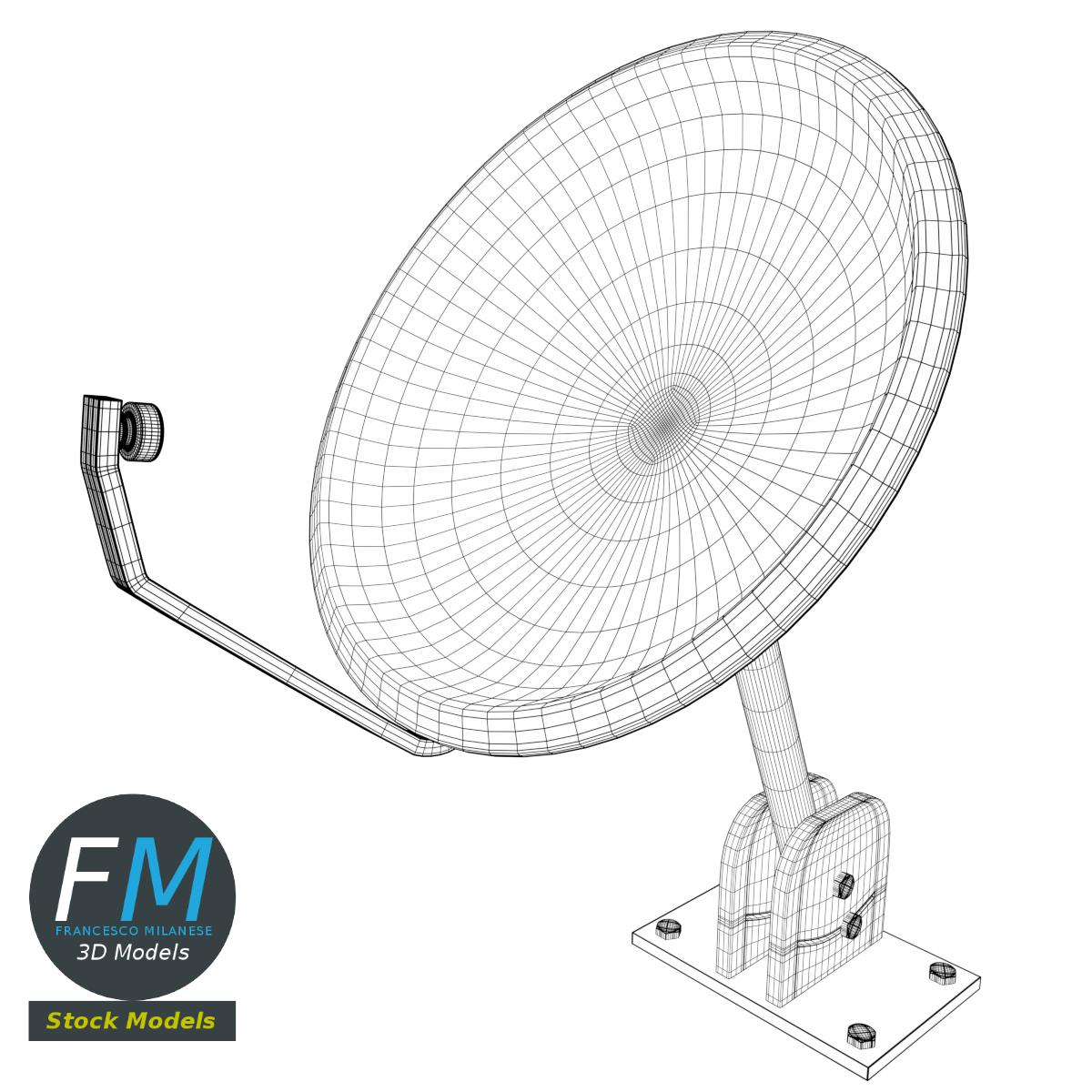 3D-Modell - Verstellbare Satellitenschüssel - 07
