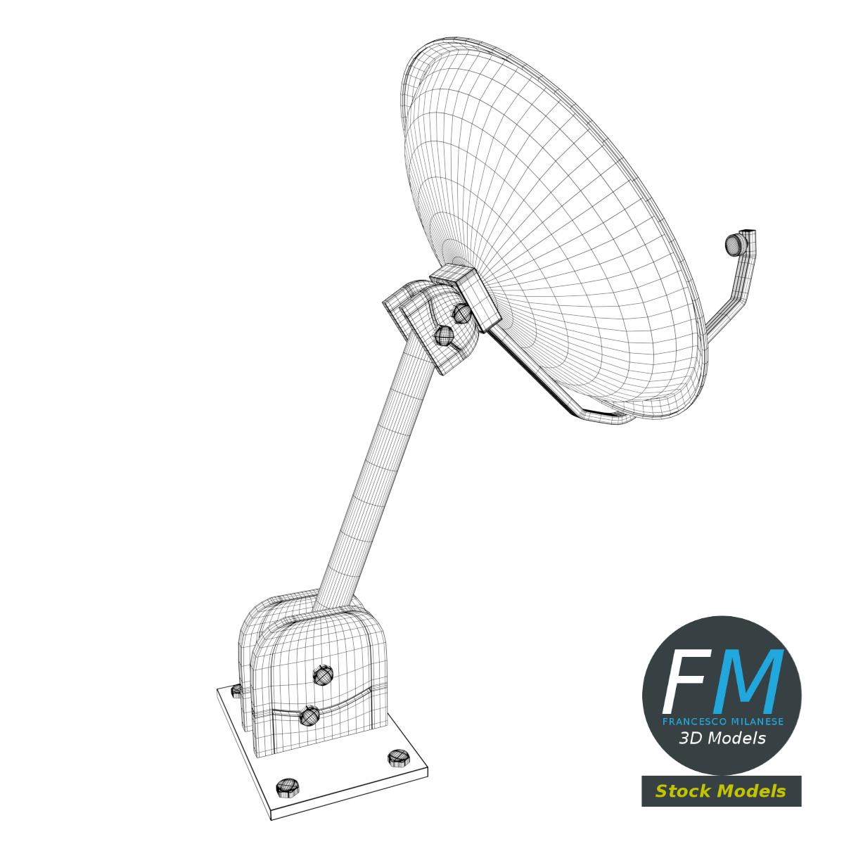 3D-Modell - Verstellbare Satellitenschüssel - 08