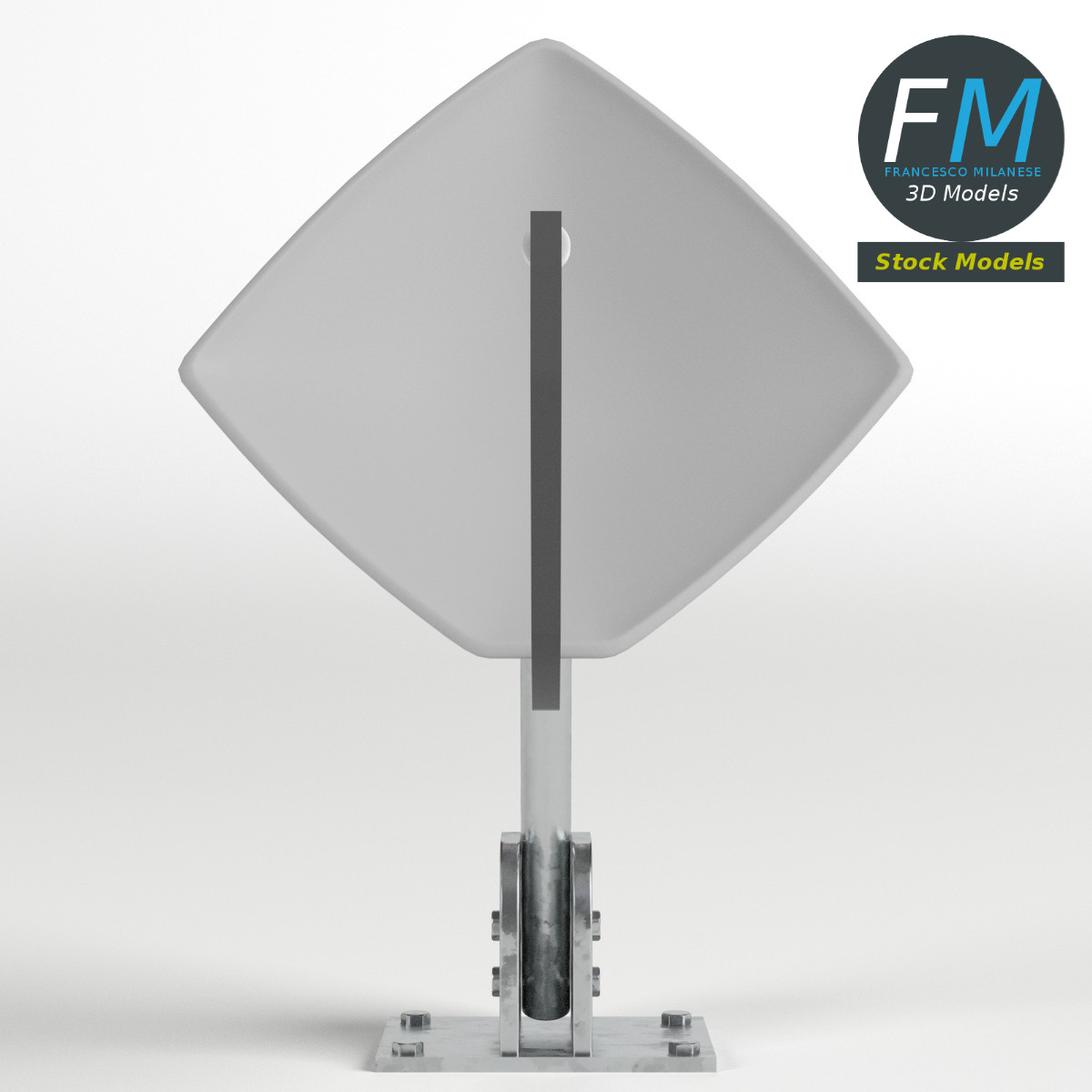 3D-Modell - Rechteckige Satellitenschüssel - 03