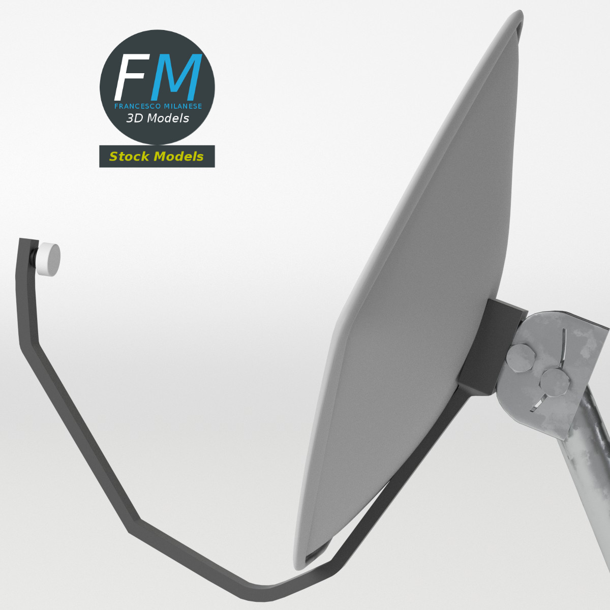 3D-Modell - Rechteckige Satellitenschüssel - 05