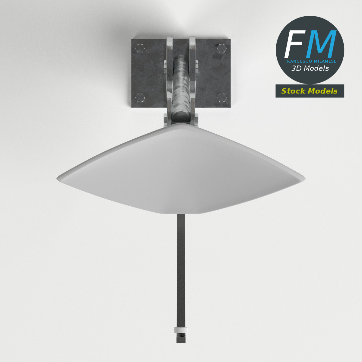 3D-Modell - Rechteckige Satellitenschüssel - 06