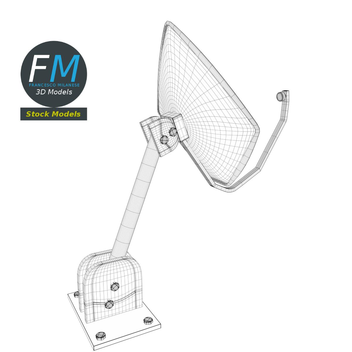 3D-Modell - Rechteckige Satellitenschüssel - 08