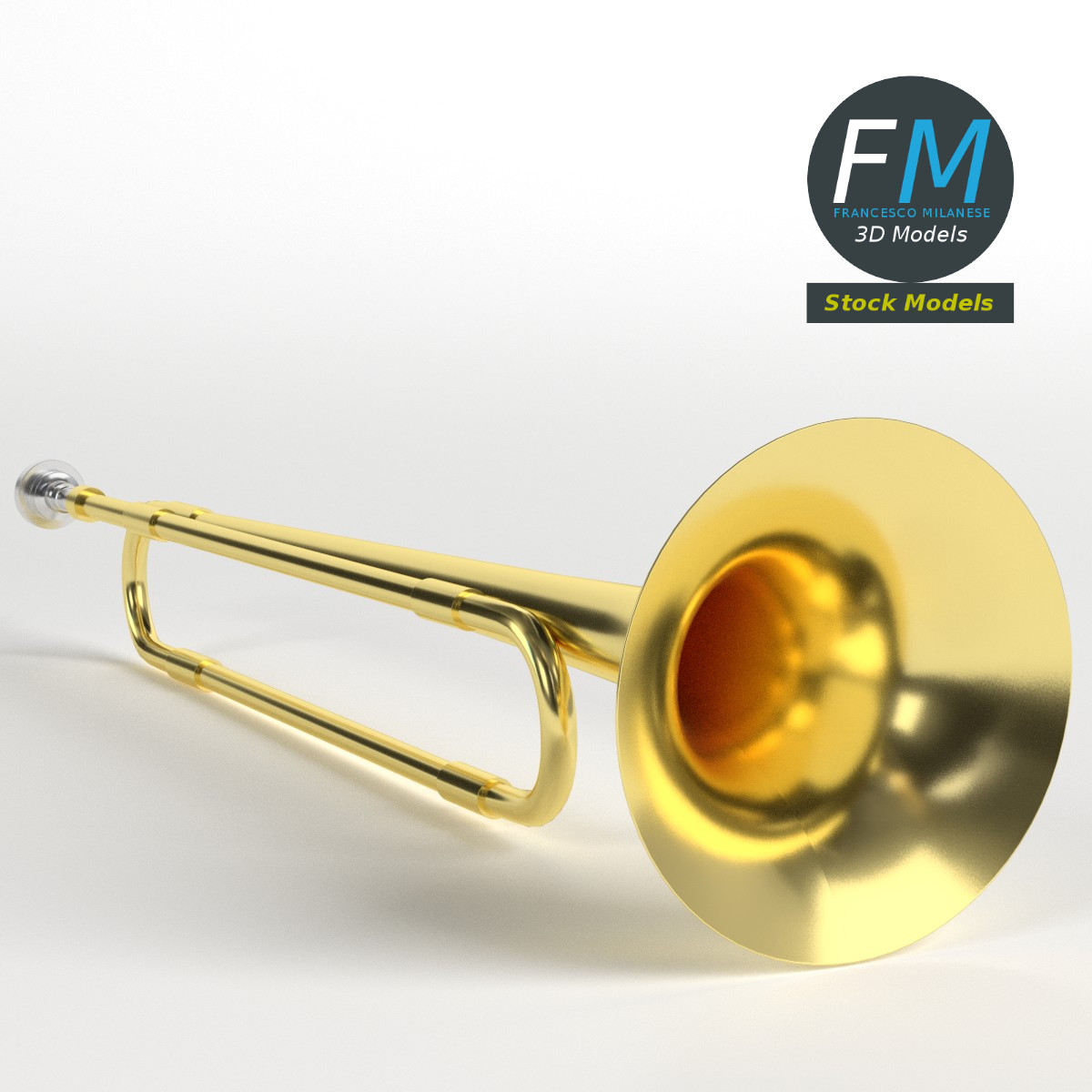 3D-Modell - Spielzeugtrompete für Schulband - 01