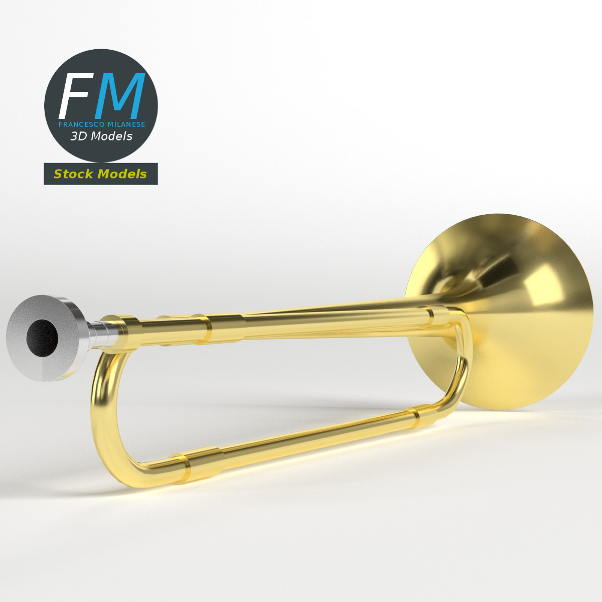 3D-Modell - Spielzeugtrompete für Schulband - 03