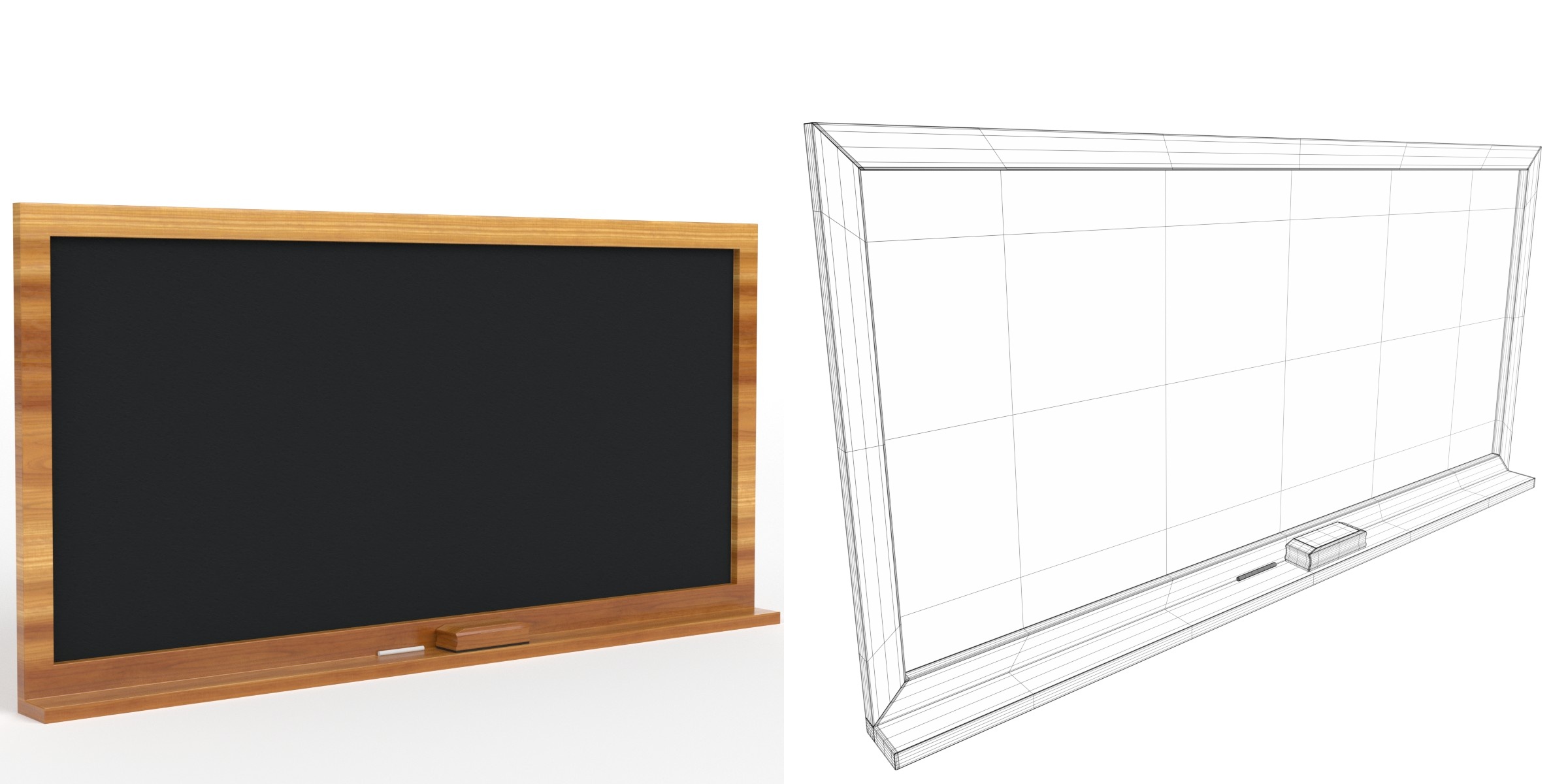 3D-Modell - Schultafel für Klassenzimmer