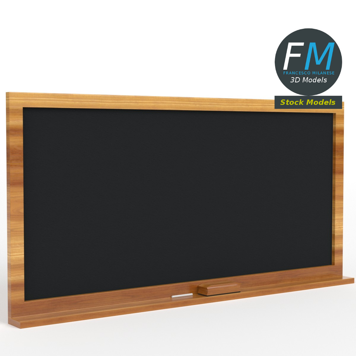 3D-Modell - Schultafel für Klassenzimmer - 01