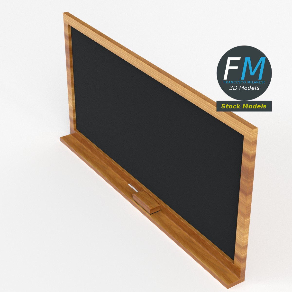 3D-Modell - Schultafel für Klassenzimmer - 02