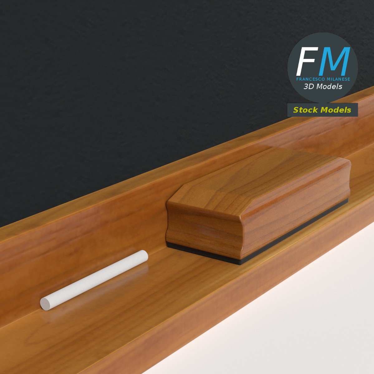 3D-Modell - Schultafel für Klassenzimmer - 04